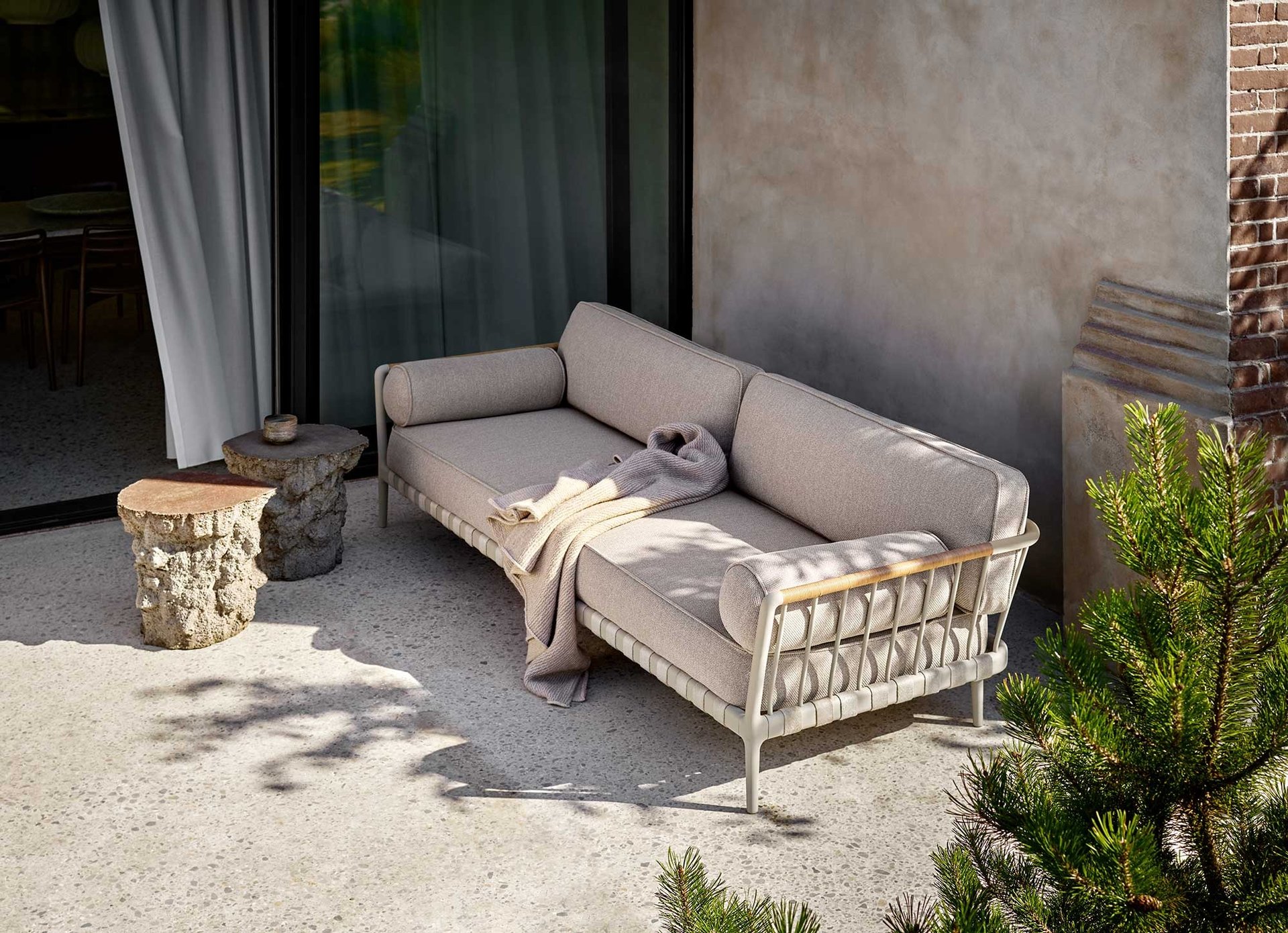 Indretning af den store terrasse