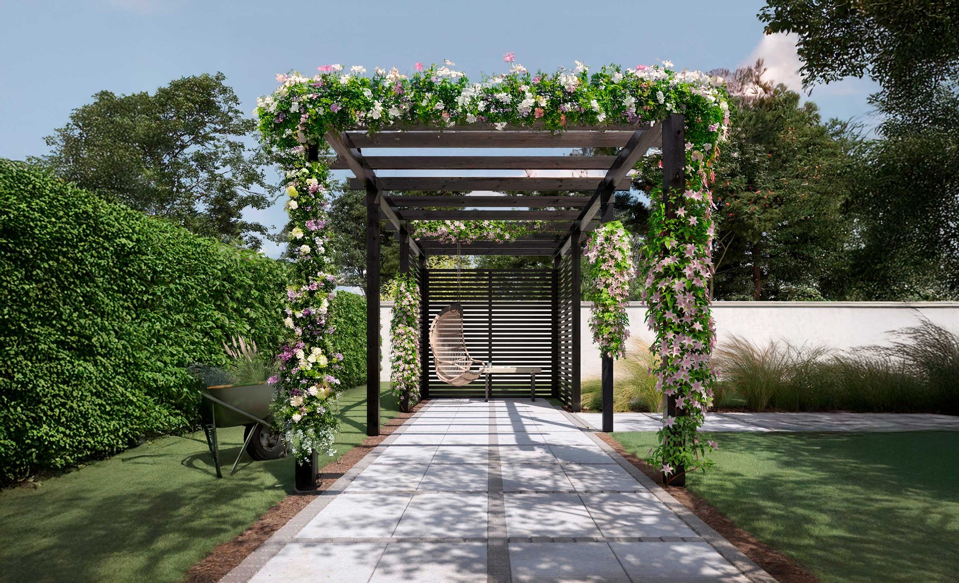 Skab en smuk pergola med klatrende planter